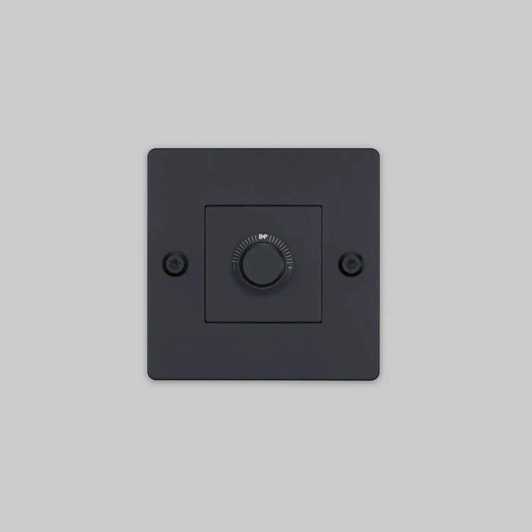 Variateur Dimmer à gravure alignée noir sans logo #couleur_noir