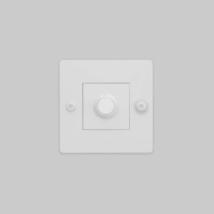 Variateur Dimmer à gravure alignée blanc sans logo #couleur_blanc