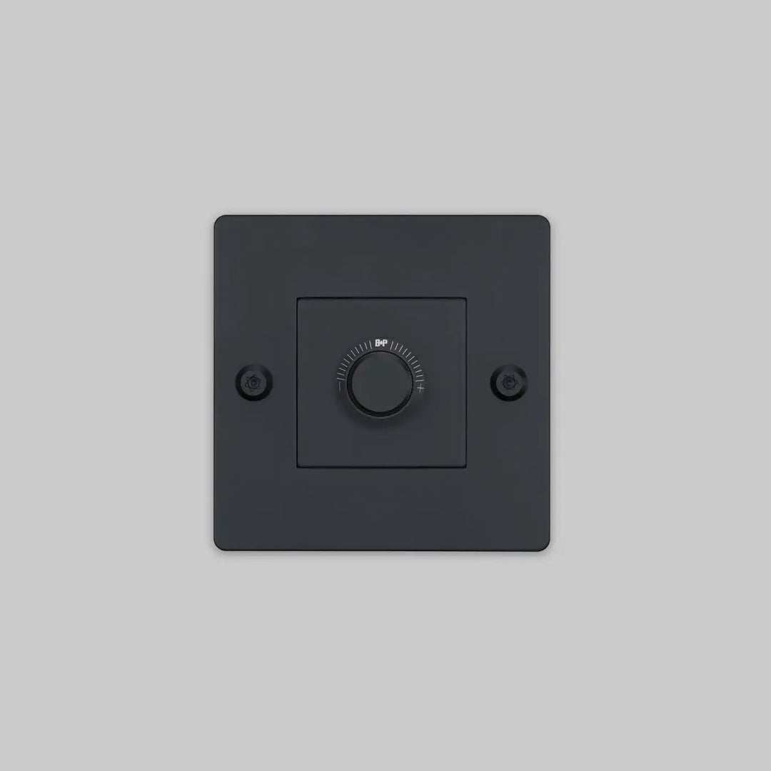 Variateur Dimmer à gravure alignée noir sans logo #couleur_noir