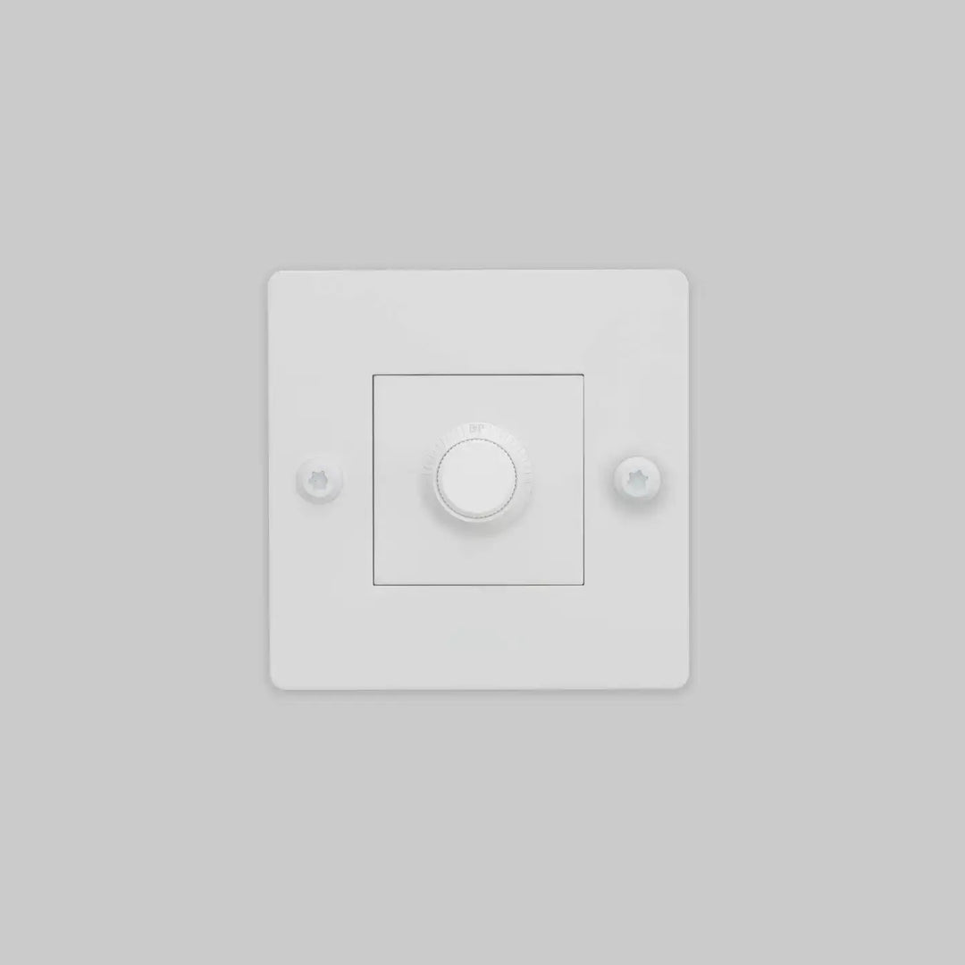 Variateur Dimmer à gravure alignée blanc sans logo #couleur_blanc