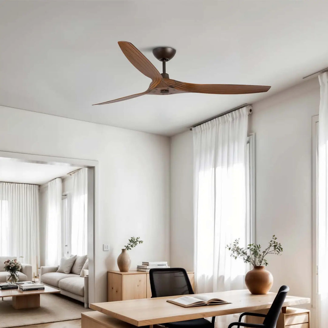Ventilateur de plafond Morea noyer foncé en situation