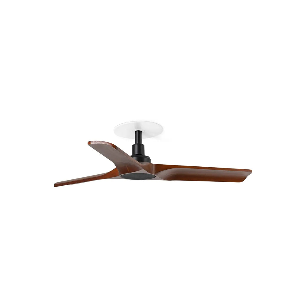 Ventilateur encastré Heywood Recessed noir et noyer de 90 cm de Faro Barcelona