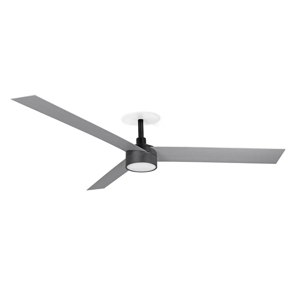 Ventilateur de plafond Cruiser 160 cm encastré aux pales aluminium avec lumière LED opale de Faro Barcelona