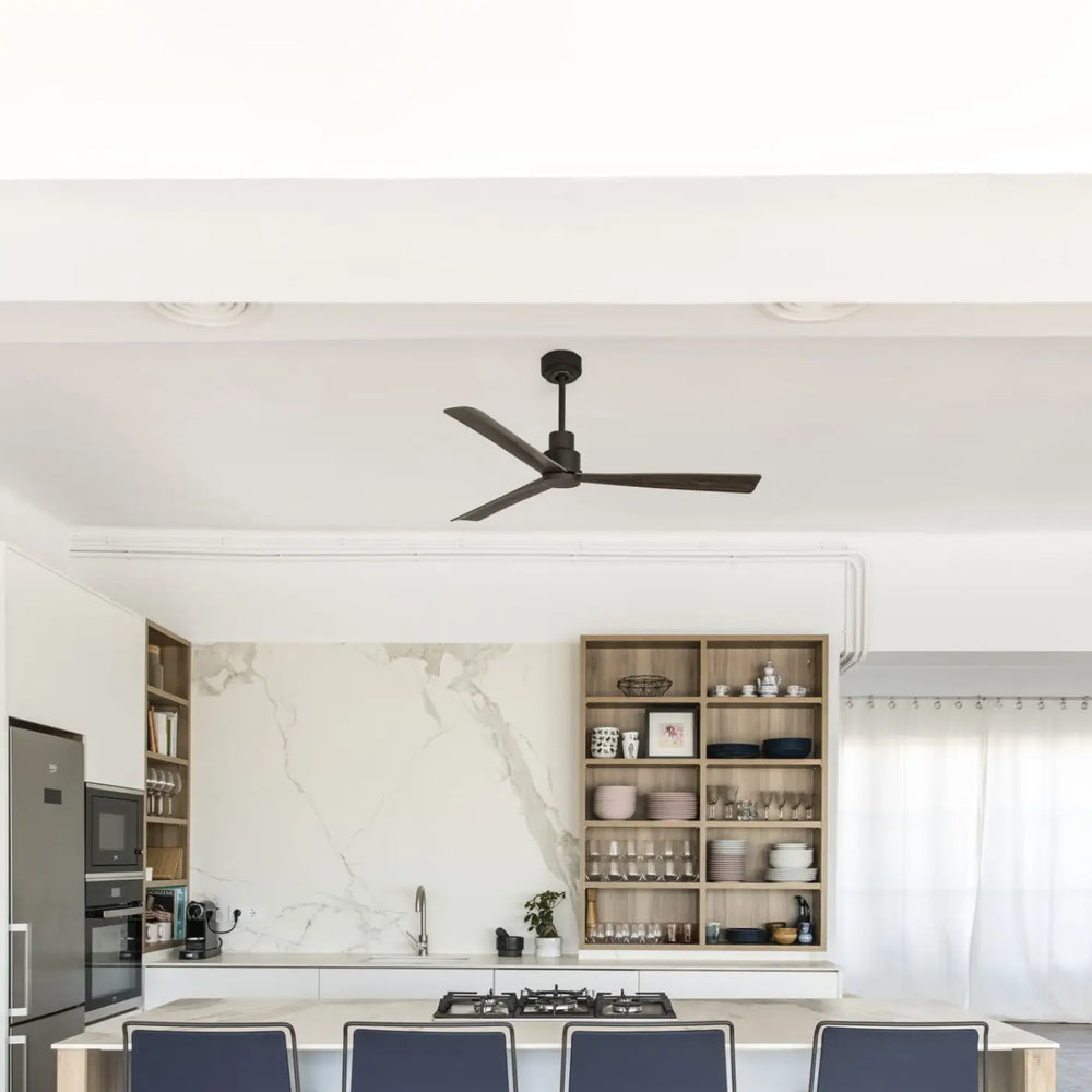 Ventilateur de plafond Nassau marron en situation