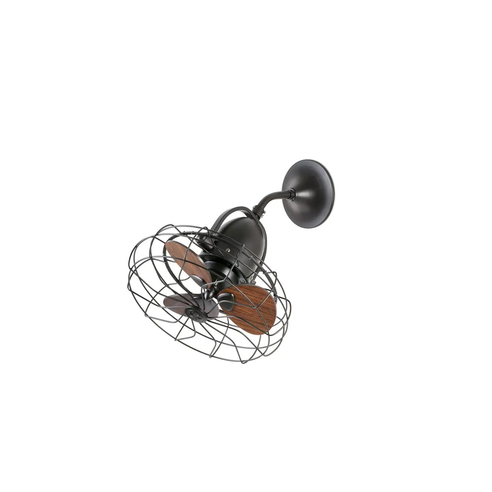 Ventilateur de plafond Keiki marron et noyer de Faro Barcelona