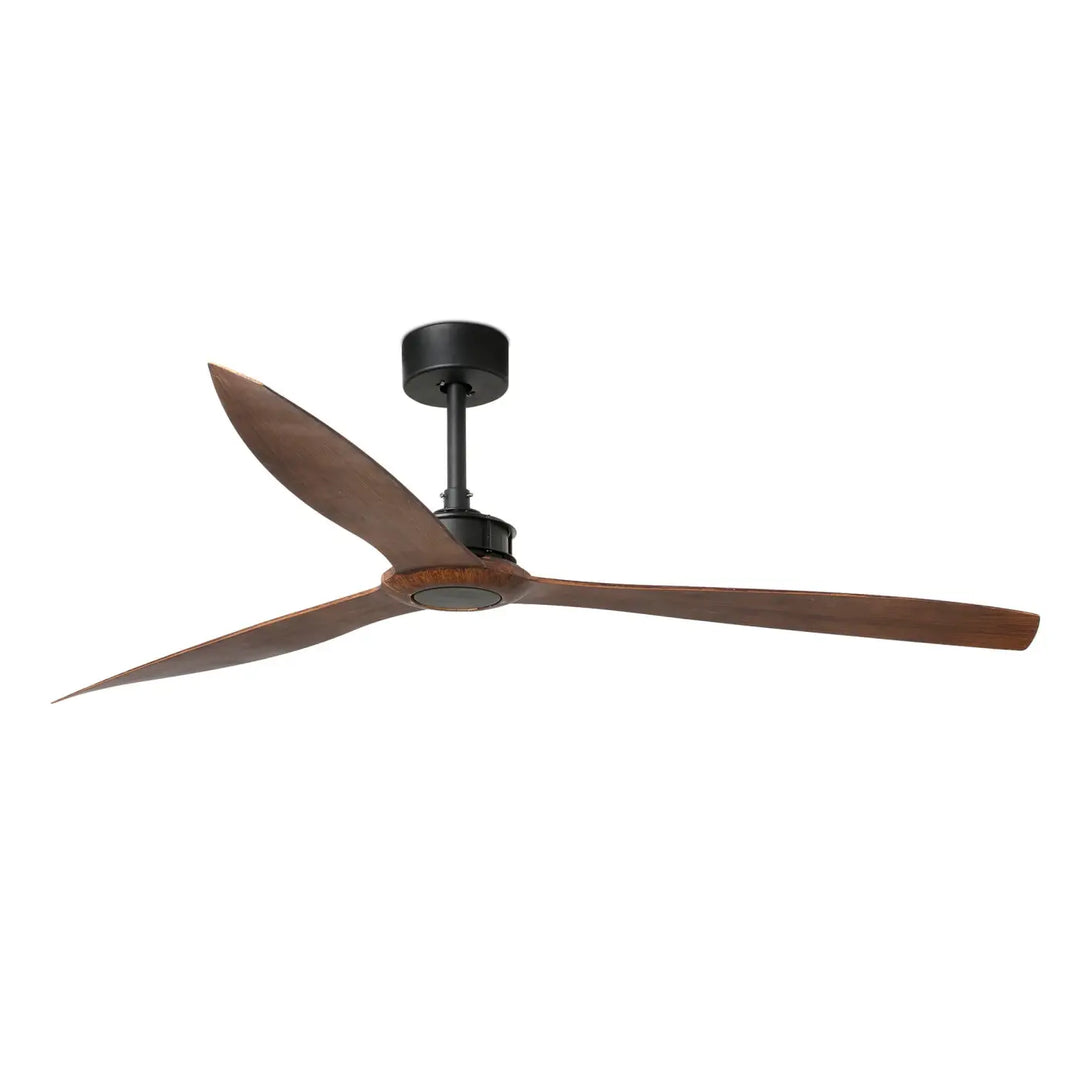 Ventilateur de plafond Just Fan XL noir avec pales noyer de Faro Barcelona