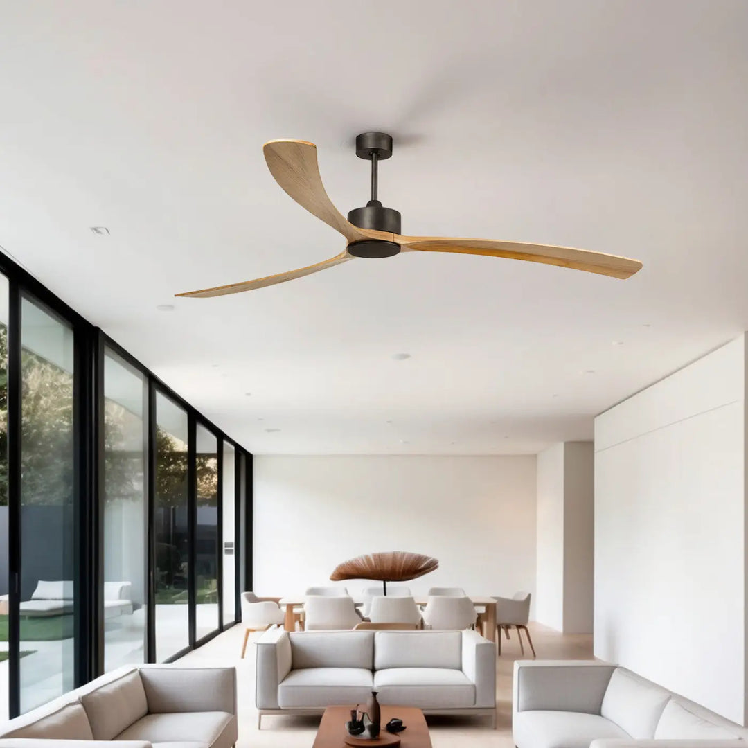 Ventilateur de plafond Kauai marron en situation
