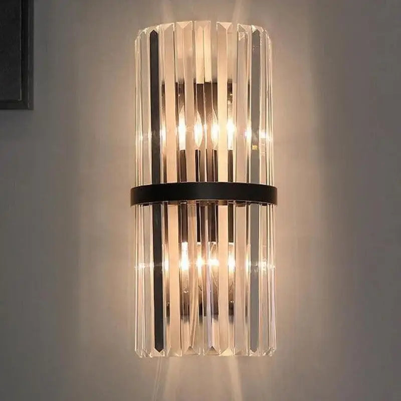 Verre Applique Murale à Lamelles Transparentes